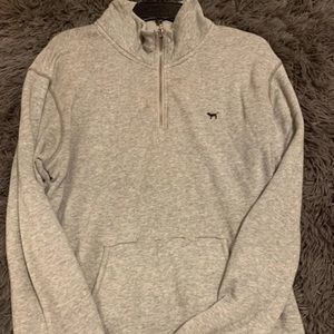 PINK Grey Half Zip Jacket